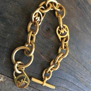 Michael Kors chunky gold chain link bracelet